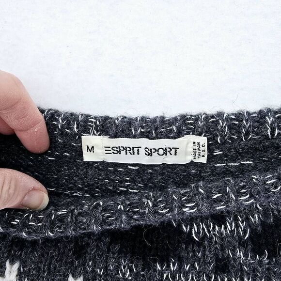 Vintage 80's Men's Crewneck Pullover Sweater Gray M - Picture 3 of 4